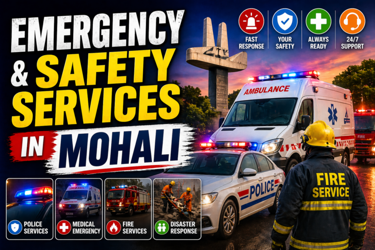 Emergency & Safety Services in Mohali – Police – Ambulance – Fire Brigade – Women Helpline – Police Stations – Fire Stations