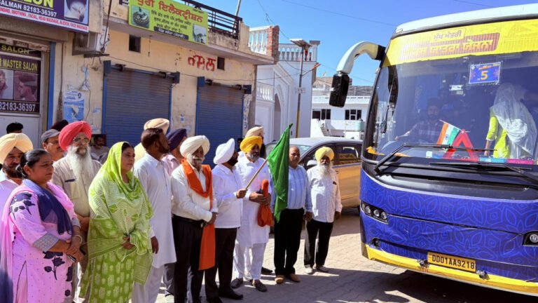 MLA Mohali Kulwant Singh Flags Off 21st Pilgrimage Bus from Saneta Village Under Chief Minister’s Yatra Plan
