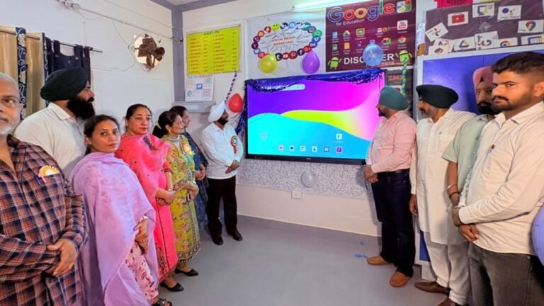 Mohali MLA Kulwant Singh Inaugurates Smart LED Panels at Govt. School Gobindgarh to Boost Digital Learning