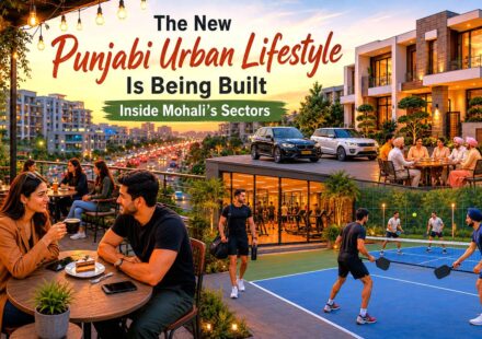 Young professionals and families experiencing modern Punjabi urban life in Mohali