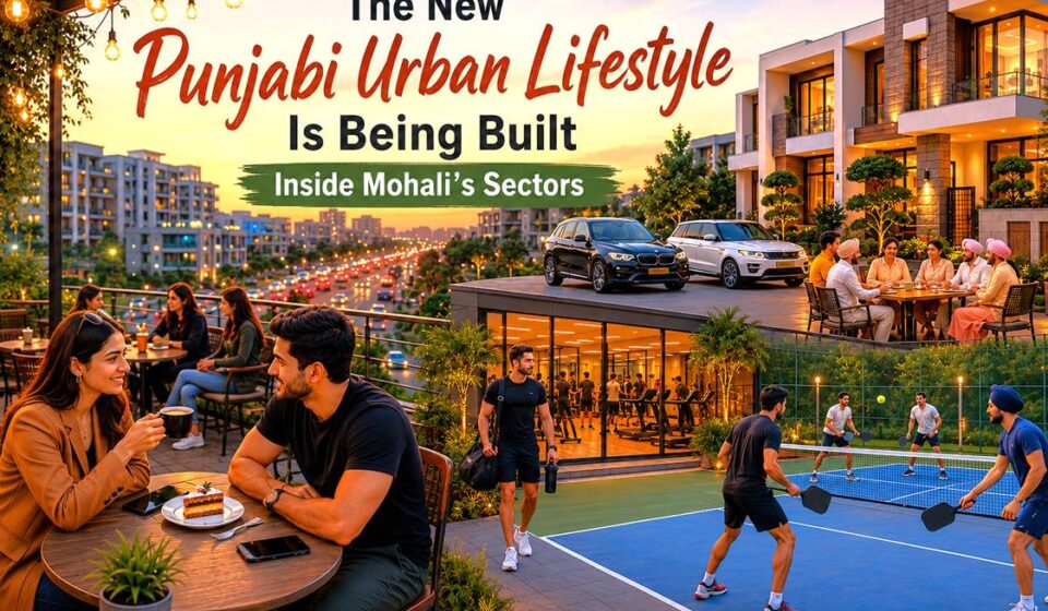 Young professionals and families experiencing modern Punjabi urban life in Mohali