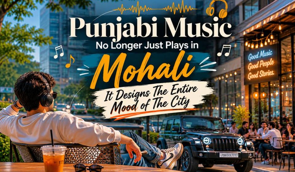 Young people enjoying Punjabi music culture in Mohali through cars, cafés, nightlife, and social gatheringsV
