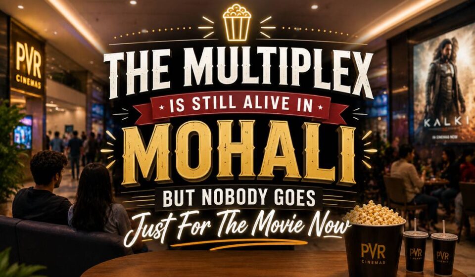 Young people enjoying a multiplex outing in Mohali with cinema halls, food courts, and social entertainment vibes