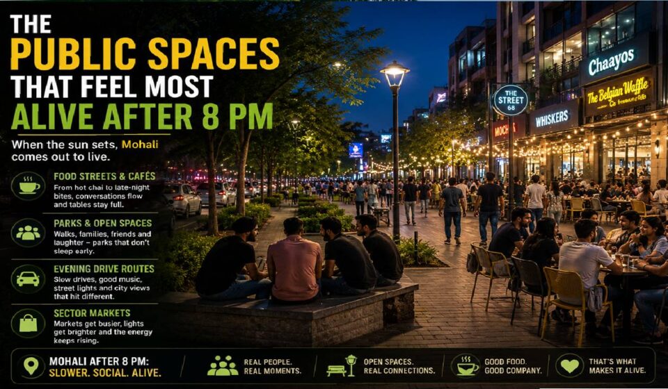 The Public Spaces That Feel Most Alive After 8 PM in Mohali