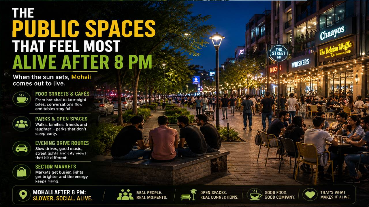 The Public Spaces That Feel Most Alive After 8 PM in Mohali