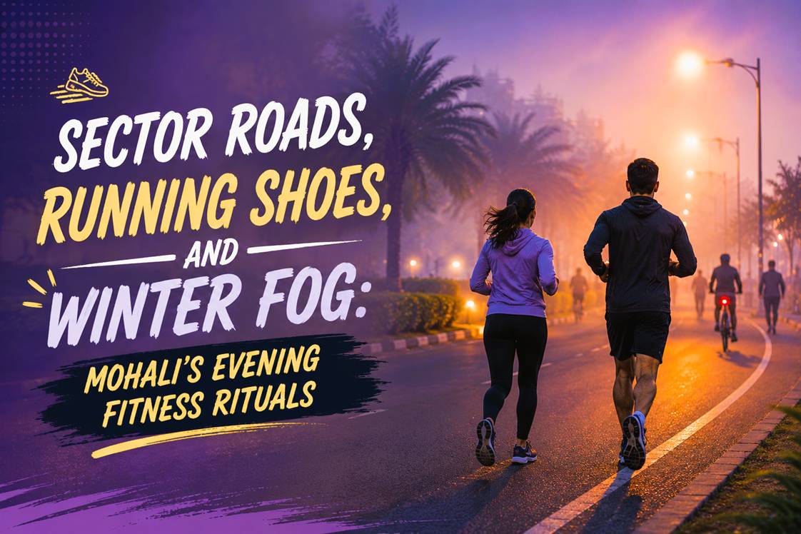 Evening fitness culture Mohali, running culture Mohali, winter fitness Mohali, outdoor fitness Mohali, Mohali evening walks