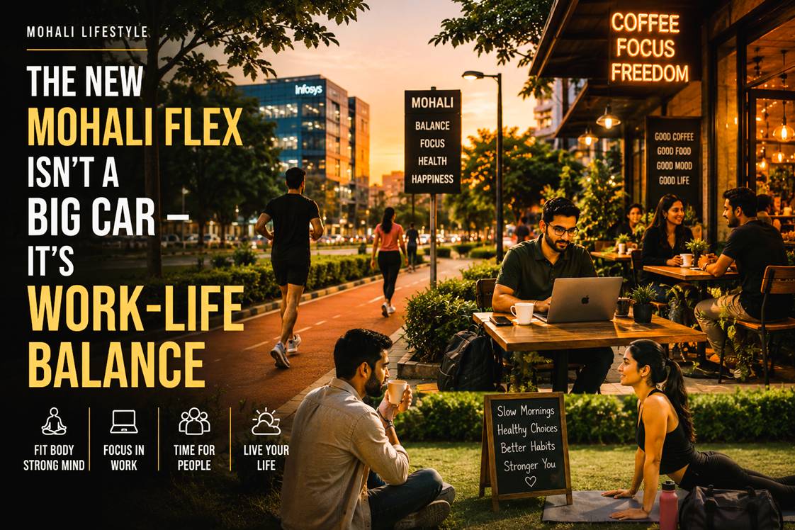 Young professionals in Mohali enjoying balanced urban lifestyle after work
