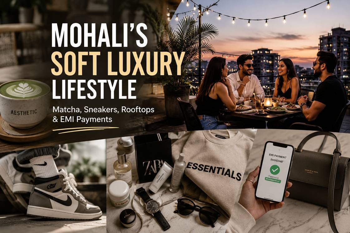 Young adults enjoying Mohali’s modern café and rooftop lifestyle culture
