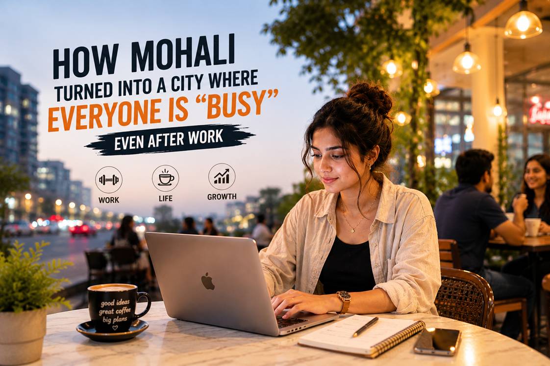 Young professionals in Mohali balancing work, cafés, fitness, and social life