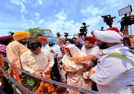 MLA Kulwant Singh meeting residents at his office and discussing public grievances and development-related issues in Mohali
