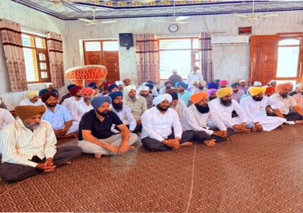 MLA Kulwant Singh attending the final Ardaas ceremony of Jaswant Singh Ji in village Mote Majra and offering condolences to the family.