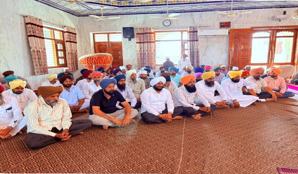 MLA Kulwant Singh attending the final Ardaas ceremony of Jaswant Singh Ji in village Mote Majra and offering condolences to the family.