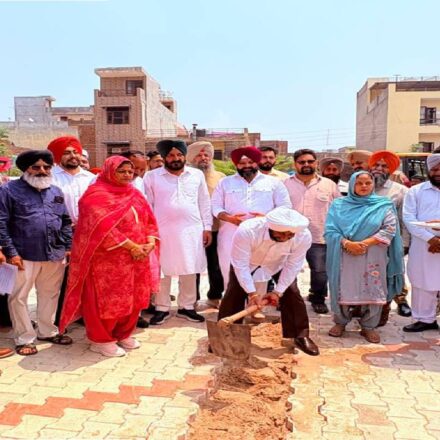 MLA Kulwant Singh inaugurating the canal water pipeline project in Sohana village, SAS Nagar Mohali, to improve clean drinking water supply for residents.