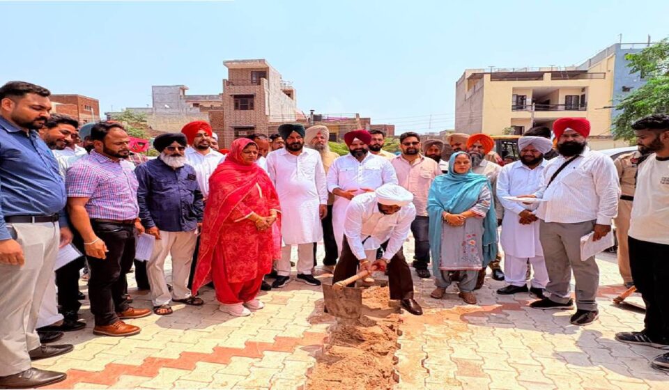 MLA Kulwant Singh inaugurating the canal water pipeline project in Sohana village, SAS Nagar Mohali, to improve clean drinking water supply for residents.