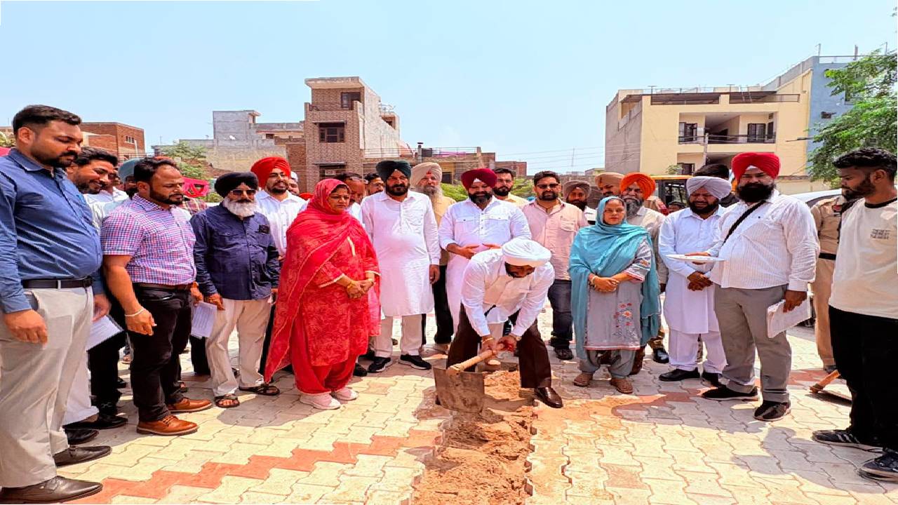 MLA Kulwant Singh inaugurating the canal water pipeline project in Sohana village, SAS Nagar Mohali, to improve clean drinking water supply for residents.