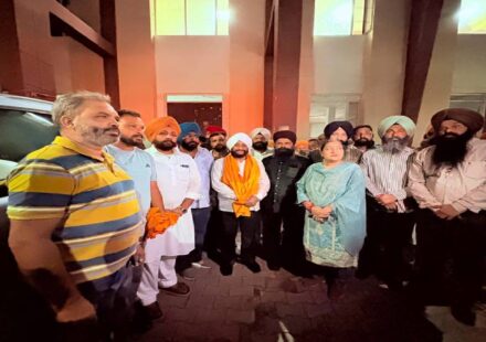 MLA Kulwant Singh interacting with residents during a community meeting in Bahilolpur village, SAS Nagar Mohali, discussing development projects and public welfare initiatives