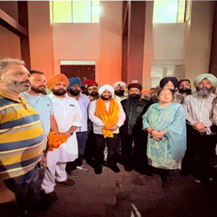 MLA Kulwant Singh interacting with residents during a community meeting in Bahilolpur village, SAS Nagar Mohali, discussing development projects and public welfare initiatives.