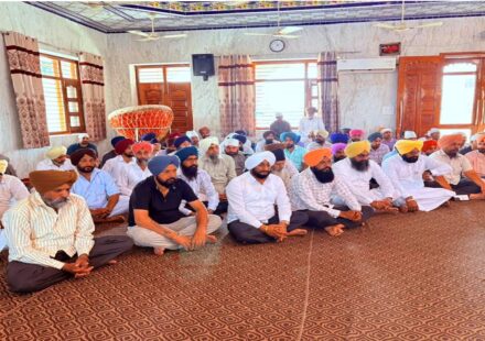 MLA Kulwant Singh attending the final Ardaas ceremony of Jaswant Singh Ji in village Mote Majra and offering condolences to the family.