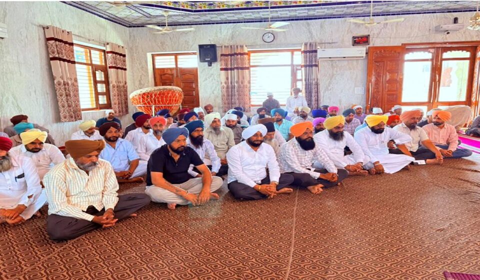 MLA Kulwant Singh attending the final Ardaas ceremony of Jaswant Singh Ji in village Mote Majra and offering condolences to the family.