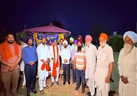MLA Kulwant Singh interacting with residents of Gidarpur village in SAS Nagar Mohali during a public outreach programme highlighting Punjab Government development works and public welfare initiatives