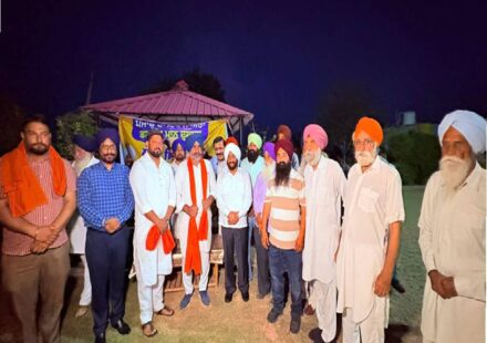 MLA Kulwant Singh interacting with residents of Gidarpur village in SAS Nagar Mohali during a public outreach programme highlighting Punjab Government development works and public welfare initiatives.