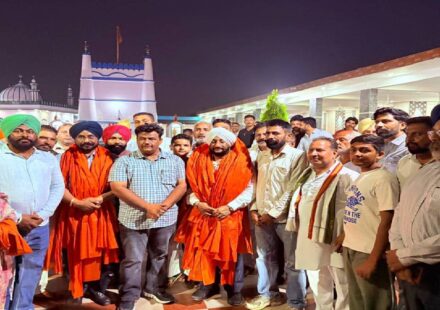 MLA Kulwant Singh interacting with villagers during a Lok Milni programme in Tardauli Hussainpur, SAS Nagar Mohali, discussing development projects and public welfare initiatives.