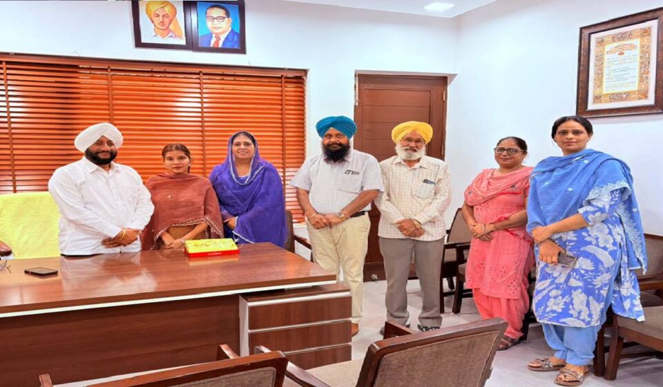 MLA Kulwant Singh meeting residents from different parts of Mohali during a public grievance meeting at his constituency office