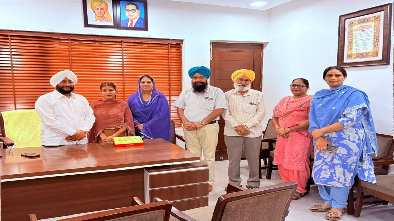 MLA Kulwant Singh meeting residents from different parts of Mohali during a public grievance meeting at his constituency office