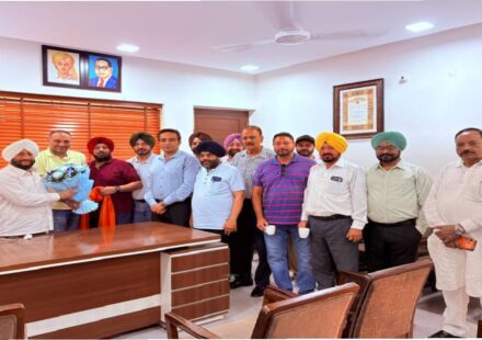MLA Kulwant Singh interacting with residents during a public grievance meeting in SAS Nagar Mohali, listening to local issues and assuring timely resolution