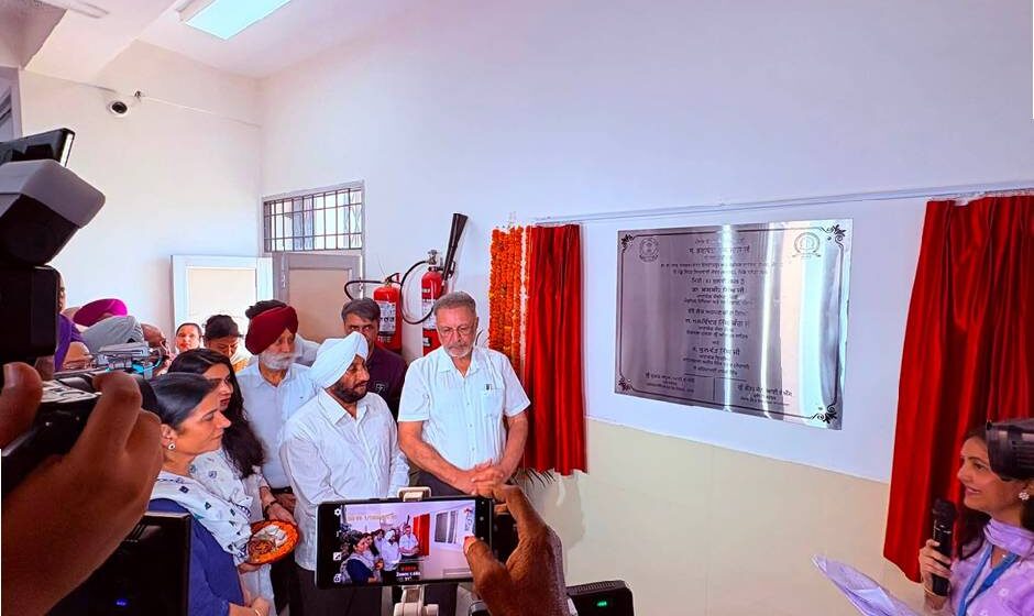 MLA Kulwant Singh at the inauguration of the Rural Health Training Centre in Saneta village, SAS Nagar Mohali, established under Dr. B.R. Ambedkar State Institute of Medical Sciences.