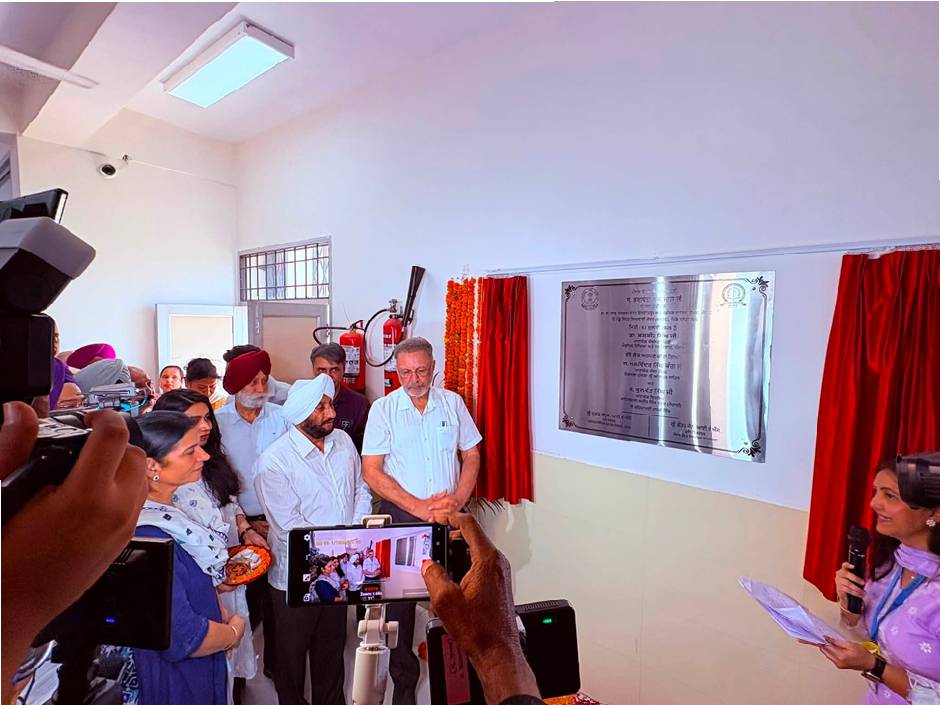 MLA Kulwant Singh at the inauguration of the Rural Health Training Centre in Saneta village, SAS Nagar Mohali, established under Dr. B.R. Ambedkar State Institute of Medical Sciences.