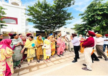 Mayor Sarabjeet Singh Samana flags off the Chief Minister's Pilgrimage Scheme bus from Sector 79, SAS Nagar Mohali, for senior citizens visiting major religious and historical sites