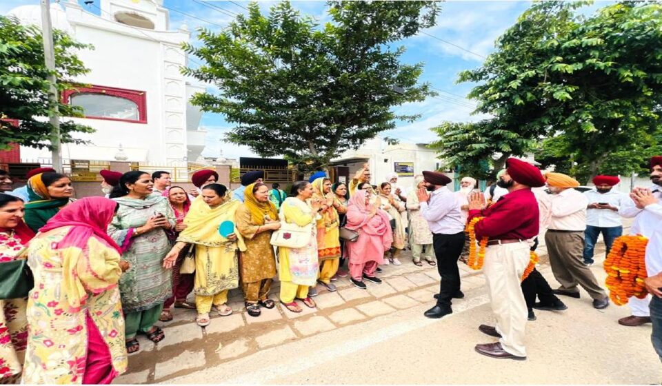 Mayor Sarabjeet Singh Samana flags off the Chief Minister's Pilgrimage Scheme bus from Sector 79, SAS Nagar Mohali, for senior citizens visiting major religious and historical sites