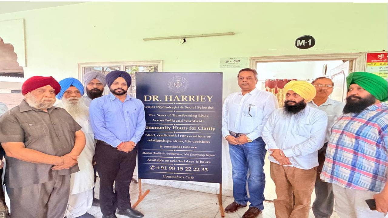 Mayor Sarabjeet Singh Samana attends the inauguration of the Community Mental Health Clinic at Gurdwara Sri Kalgidhar Singh Sabha, Phase 4, Mohali. Mayor Sarabjeet Singh Samana joins community members during the inauguration of the Community Mental Health Clinic at Gurdwara Sri Kalgidhar Singh Sabha, Phase 4, Mohali.