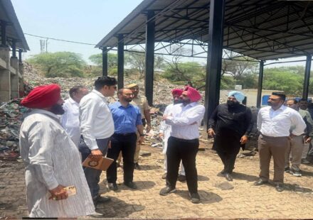 Mayor Sarabjeet Singh Samana inspects the dumping grounds at Phase 9, Phase 11, and Jagatpura in Mohali to review waste management and pollution control measures