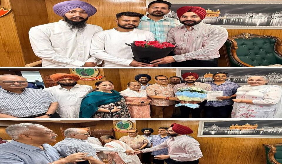 Mayor Sarabjeet Singh Samana meets well-wishers and community members at his office in SAS Nagar Mohali