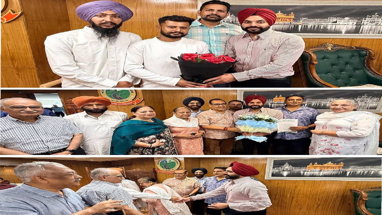 Mayor Sarabjeet Singh Samana meets well-wishers and community members at his office in SAS Nagar Mohali