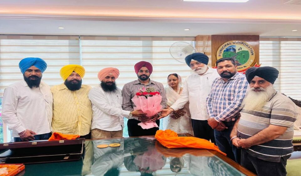 Mayor Sarabjeet Singh Samana meets respected community members and well-wishers at his office in SAS Nagar Mohali after being elected Mayor