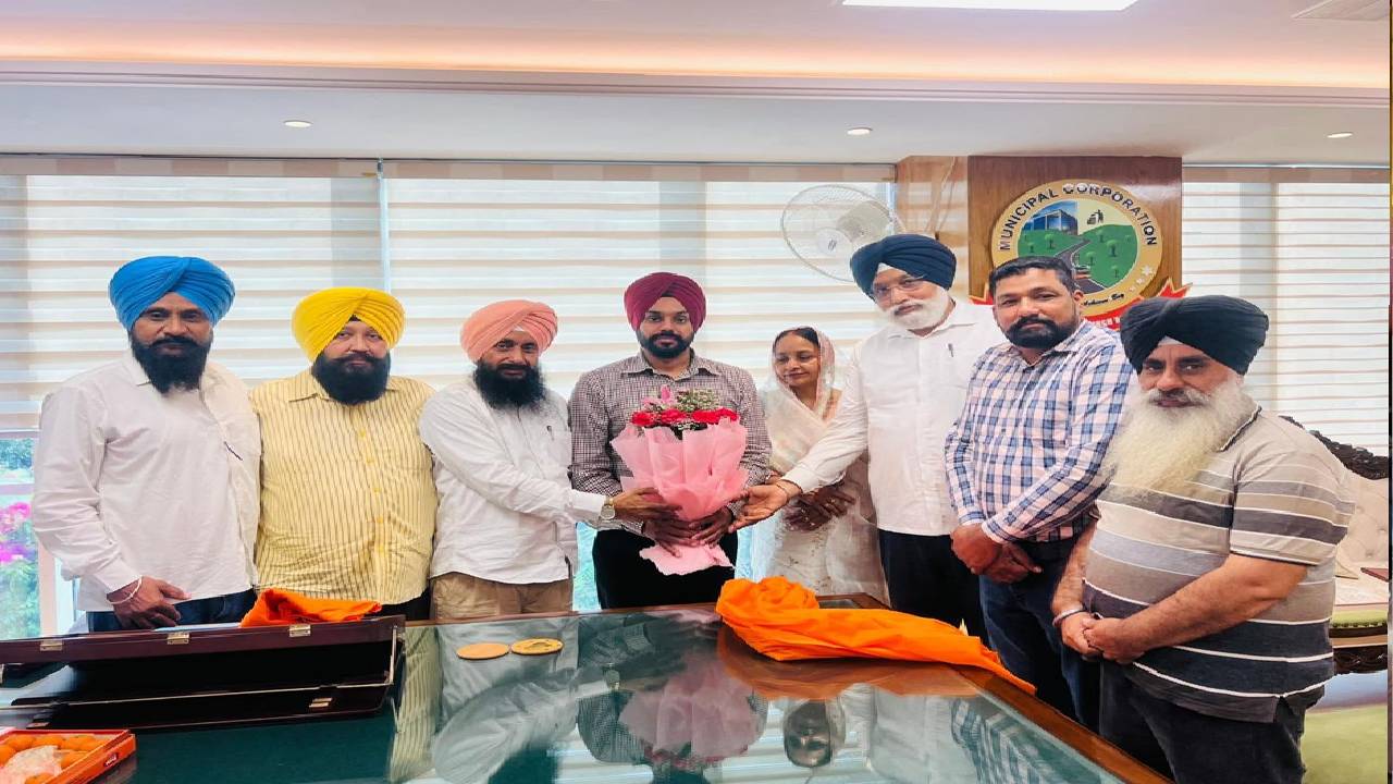 Mayor Sarabjeet Singh Samana meets respected community members and well-wishers at his office in SAS Nagar Mohali after being elected Mayor