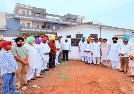 MLA Kulwant Singh and MP Malwinder Singh Kang inaugurating solar LED street lights in Pato village, SAS Nagar Mohali, to strengthen rural safety
