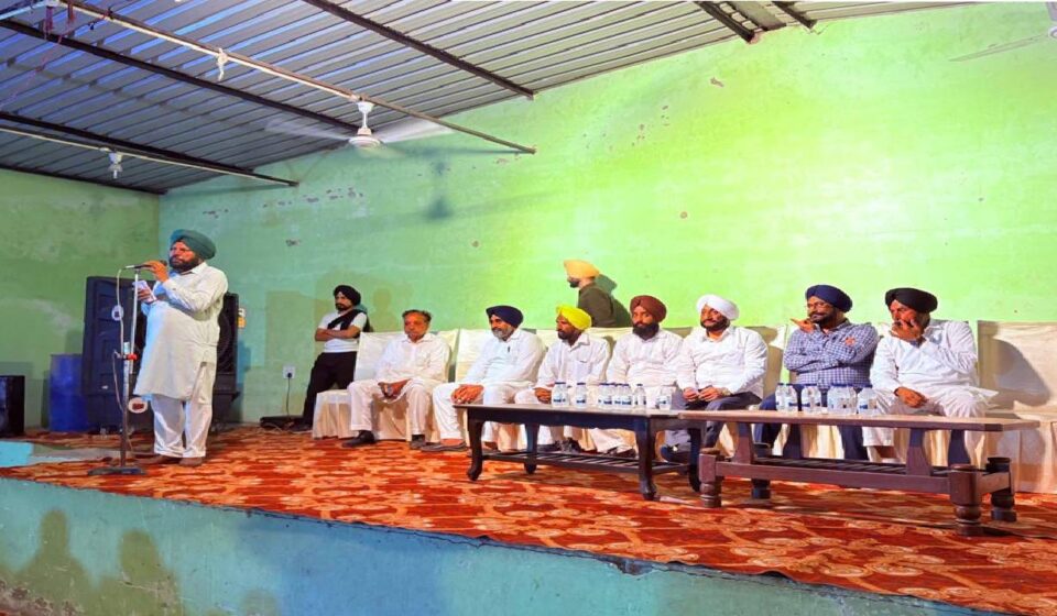 MLA Kulwant Singh inaugurating a newly constructed village gym during a Lok Milni programme in Dhelpur village, SAS Nagar Mohali