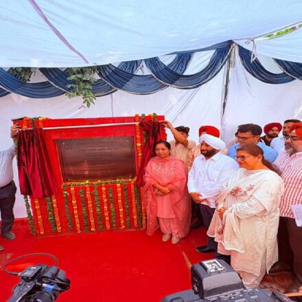 MLA Kulwant Singh at the foundation stone-laying ceremony for the Working Women Hostel in Sector 66, SAS Nagar Mohali, under the Punjab Government's women's welfare initiative
