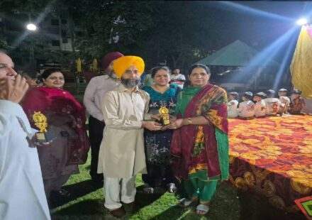 Jaswant Kaur participates in a Tiyan celebration at Ward No. 4 Mohali with prominent women from the community