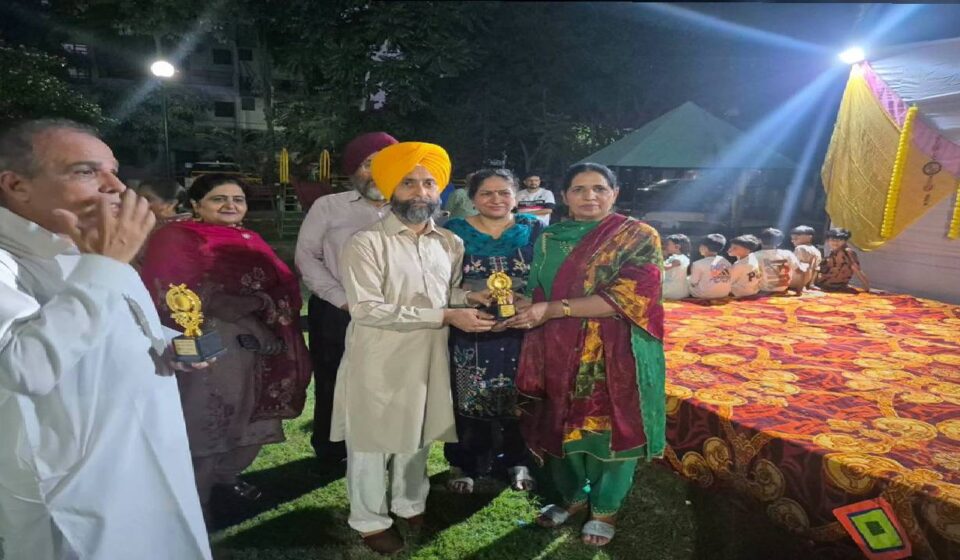 Jaswant Kaur participates in a Tiyan celebration at Ward No. 4 Mohali with prominent women from the community