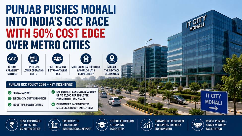 Mohali emerging as a Global Capability Centre and technology hub in Punjab