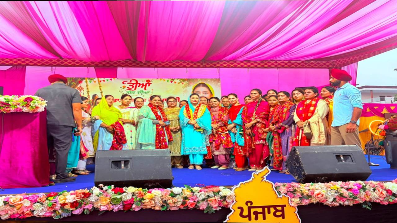 Dr Gurpreet Kaur Mann attends the Teej celebration at Sector 89 Mohali as chief guest.
