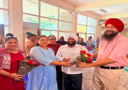 MLA Kulwant Singh and MP Malwinder Singh Kang welcome the Khedan Watan Punjab Diyan Season 4 torch in Mohali.