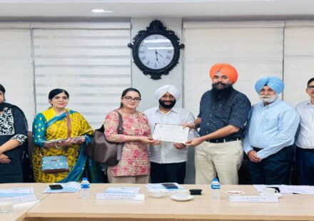 MLA Kulwant Singh participates in a Board of Management meeting at Dr BR Ambedkar State Institute of Medical Sciences in Mohali.