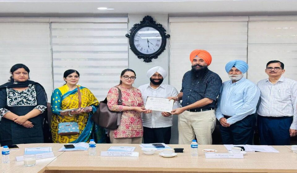MLA Kulwant Singh participates in a Board of Management meeting at Dr BR Ambedkar State Institute of Medical Sciences in Mohali.