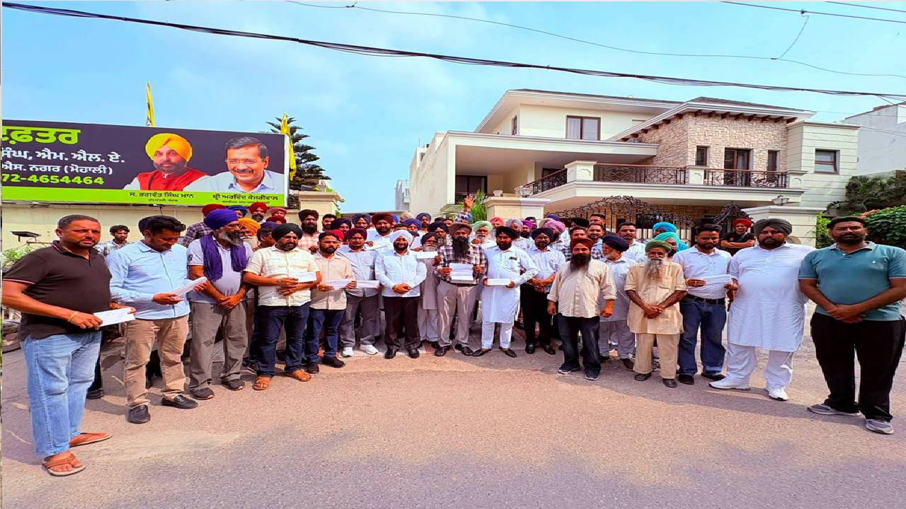 MLA Kulwant Singh distributes development grant and housing assistance cheques to beneficiaries in the Mohali constituency